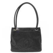 Pre-owned Leather shoulder-bags Chanel Vintage , Black , Dames