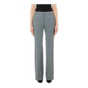 Milano Gebreide Flare Broek Geometrisch Patroon Liu Jo , Gray , Dames