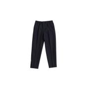 Navy Blue Katoenen Casual Broek Jil Sander , Black , Heren