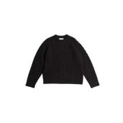 Cableknit Crewneck Jumper Espresso Brown Studio Nicholson , Brown , He...