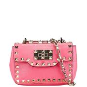 Pre-owned Leather shoulder-bags Valentino Vintage , Pink , Dames