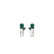 Kristal Messing Stud Oorbellen Multicolor Jil Sander , Green , Dames