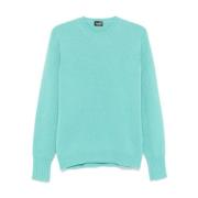 Kasjmier Crew Neck Sweater Drumohr , Green , Heren