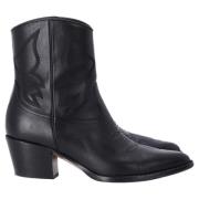 Pre-owned Leather boots Valentino Vintage , Black , Dames