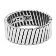 Men's Sterling Silver Band Ring Nialaya , Gray , Heren