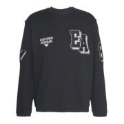 Navy Katoenen Sweatshirt met Geborduurd Logo Emporio Armani , Blue , H...