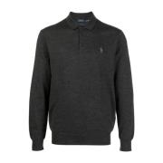 Casual Grijs Wol Pullover Sweater Polo Ralph Lauren , Gray , Heren