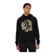 Logo Regular Hoodie Versace Jeans Couture , Black , Heren