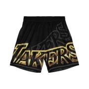 Zwarte Lakers Big Face Shorts Mitchell & Ness , Black , Heren