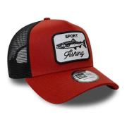 Granaat Vissen Patchne Trucker Cap New Era , Red , Heren