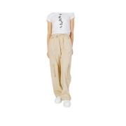 Katoenmix Jeans en Broeken Only , Beige , Dames