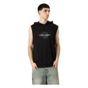 Zwarte mouwloze hoodie Champion , Black , Heren