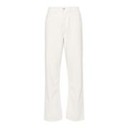 Witte Corduroy Broek Rechte Pijp Jacob Cohën , White , Dames