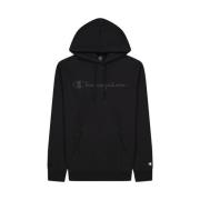 Zwarte Pro Script Logo Hoodie Champion , Black , Heren