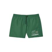 Groene Big Logo Zwemshort Lacoste , Green , Heren