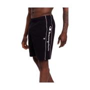 Zwarte Script Logo Shorts Champion , Black , Heren