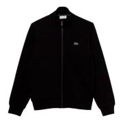 Zwarte Regular Fit Logo Zipsweat Jas Lacoste , Black , Heren