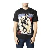 Zwarte Katoenen T-Shirt voor Mannen Tommy Jeans , Black , Heren