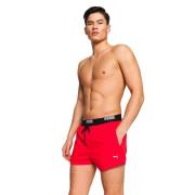 Rode logo print zwemshorts Puma , Red , Heren