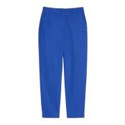 Slim Popeline Gestreepte Broek Pennyblack , Blue , Dames