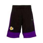 Lakers NBA Kleurblok Shorts New Era , Black , Heren