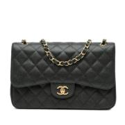 Pre-owned Leather handbags Chanel Vintage , Black , Dames