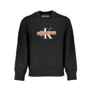 Stijlvol Fleece Sweatshirt met Ronde Hals Calvin Klein , Black , Heren