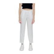 Linnenmix regelmatige broek Damescollectie Only , White , Dames