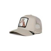 Beige hoge trucker pet met giraffe print Goorin Bros , Beige , Heren