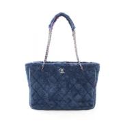 Pre-owned Fabric chanel-bags Chanel Vintage , Blue , Dames