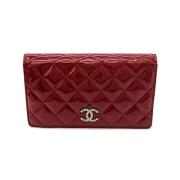 Pre-owned Leather wallets Chanel Vintage , Red , Dames