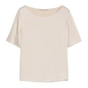 Zijden Satijnen Blouse Foggia Pennyblack , Beige , Dames