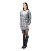 Zilveren Pailletten Korte Jurk ViCOLO , Gray , Dames