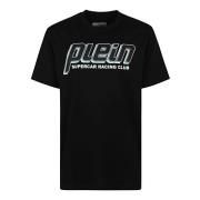 Racing Club Ronde Hals T-shirt Philipp Plein , Black , Heren