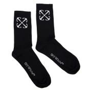 Zwart Wit Arrow Mid Socks Off White , Black , Heren