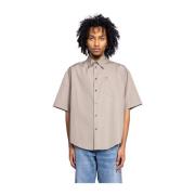 Ash Korte Mouw Box Shirt Ami Paris , Gray , Heren