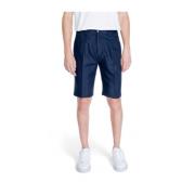 Linnen Viscose Bermuda Shorts Collectie Antony Morato , Blue , Heren