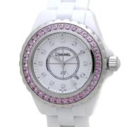 Pre-owned Glass watches Chanel Vintage , White , Dames