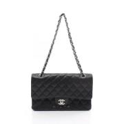 Pre-owned Leather chanel-bags Chanel Vintage , Black , Dames