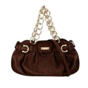 Pre-owned Suede handbags Salvatore Ferragamo Pre-owned , Brown , Dames