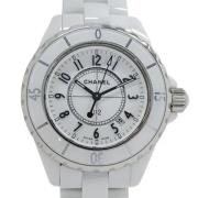 Pre-owned Stainless Steel watches Chanel Vintage , White , Dames