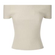 Casual Katoenen T-shirt in Diverse Kleuren Extreme Cashmere , Beige , ...