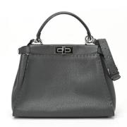 Pre-owned Leather handbags Fendi Vintage , Gray , Dames