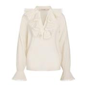 Nadia Blouse met romantische ruches RUE de Femme , White , Dames