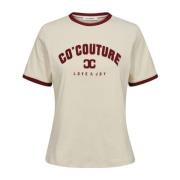 Burgundy Edgecc Tee T-Shirt Co'Couture , Beige , Dames