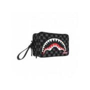 Zwarte Drip Check Shark Toilettas Sprayground , Black , Unisex