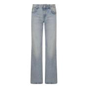 Jeans Straight Pre-owned 7 For All Mankind , Blue , Dames