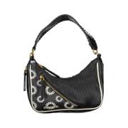 Zwarte polyethyleen handtas met schouderband Desigual , Black , Dames