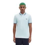 Celeste Twin Tipped Polo Shirt Fred Perry , Blue , Heren