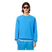 Turquoise Crewneck Basic Sweatshirt Lacoste , Blue , Heren